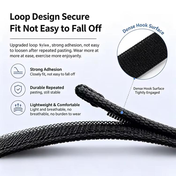 Nylon Loop Hook and Loop Fastener Watch Band