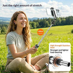 T01S For Live Streaming 3-in-1 Extendable Bluetooth Remote Phone Holder Stand Selfie Stick Tripod — view 9
