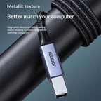 UGREEN US370 80805 USB C to USB B 2.0 Cable Braided Printer Cable, Length: 1m — view 7