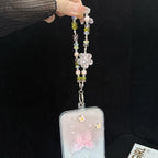 Iridescent Faceted Cherry Blossom Beaded Crystal Chain — view 6