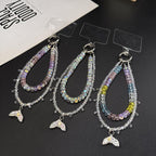 Neon Cube Candy Mermaid Tail Crystal Chain — Pink