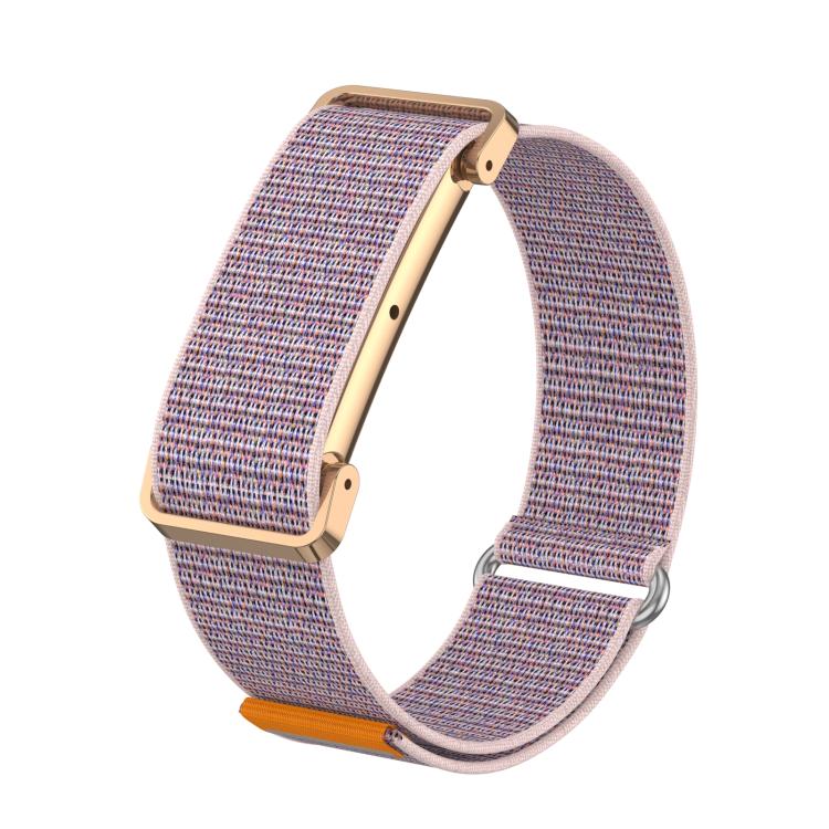 Metal Case Hybrid Nylon Hook and Loop Fastener Watch Band — Crystal Clear