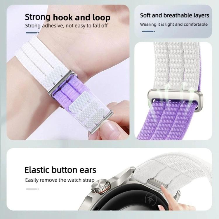 Quick Release Press Button Two Section Breathable Nylon Loop Watch Band