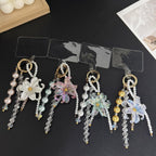 Large Flower Tassel Pearl Crystal Chain — Green