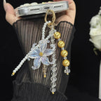 Large Flower Tassel Pearl Crystal Chain — view 6