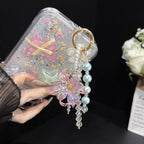 Large Flower Tassel Pearl Crystal Chain — view 7