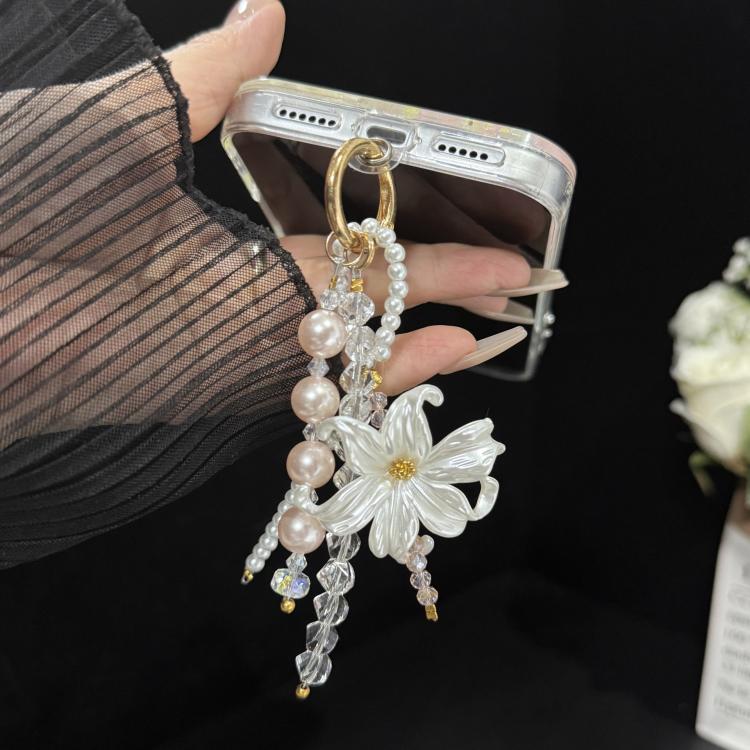 Large Flower Tassel Pearl Crystal Chain — view 8