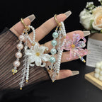 Large Flower Tassel Pearl Crystal Chain — view 10