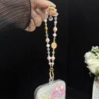 Gold Tiny Butterfly Water Drop Crystal Chain — view 8