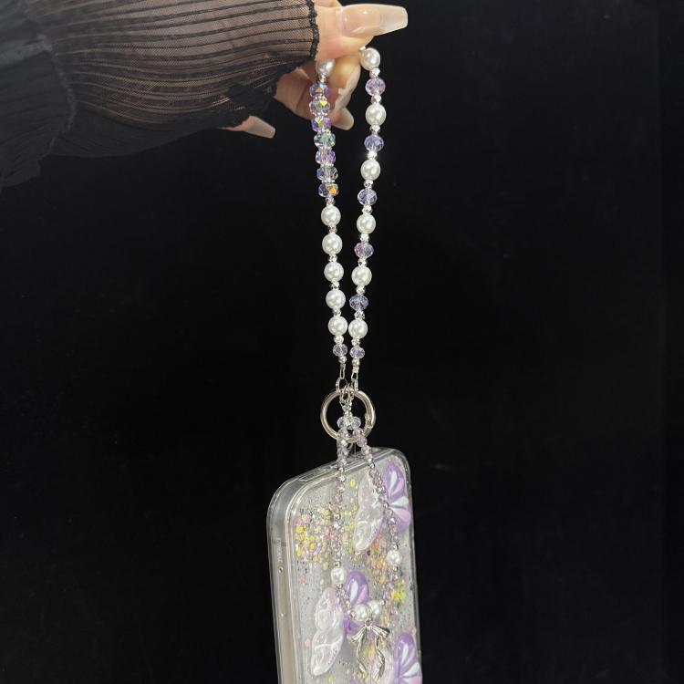 Silver Bow Pearl Double Layer Crystal Chain — view 8