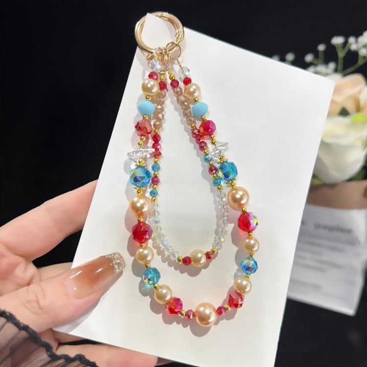 Glass Pearl Double Layer Crystal Chain