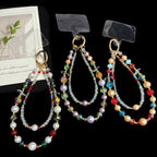 Glass Pearl Double Layer Crystal Chain — White