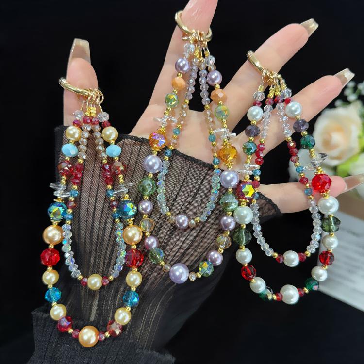 Glass Pearl Double Layer Crystal Chain — view 8