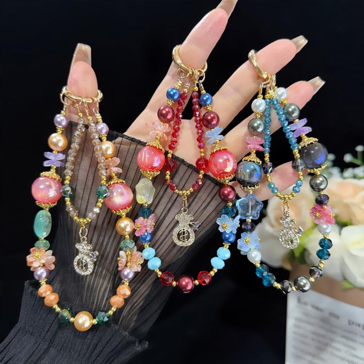 Colorful Floral Money Pouch Double Layer Chain — view 7