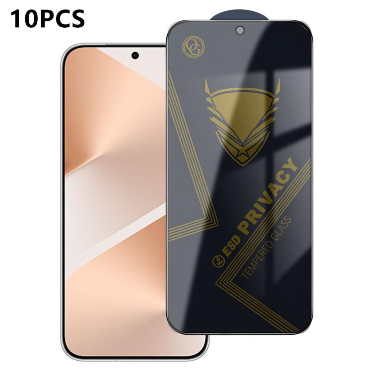 10pcs OG Golden Armor Anti-Static High-Aluminium Screen-Printed Privacy Tempered Glass Film