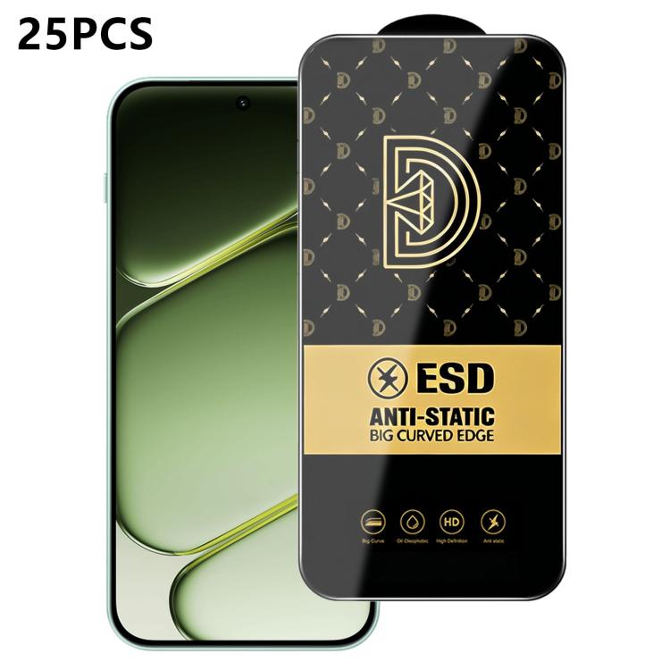 25pcs Royal Diamond Anti-Static Screen-Printed HD Tempered Glass Film — For OnePlus Ace 6 Ultra