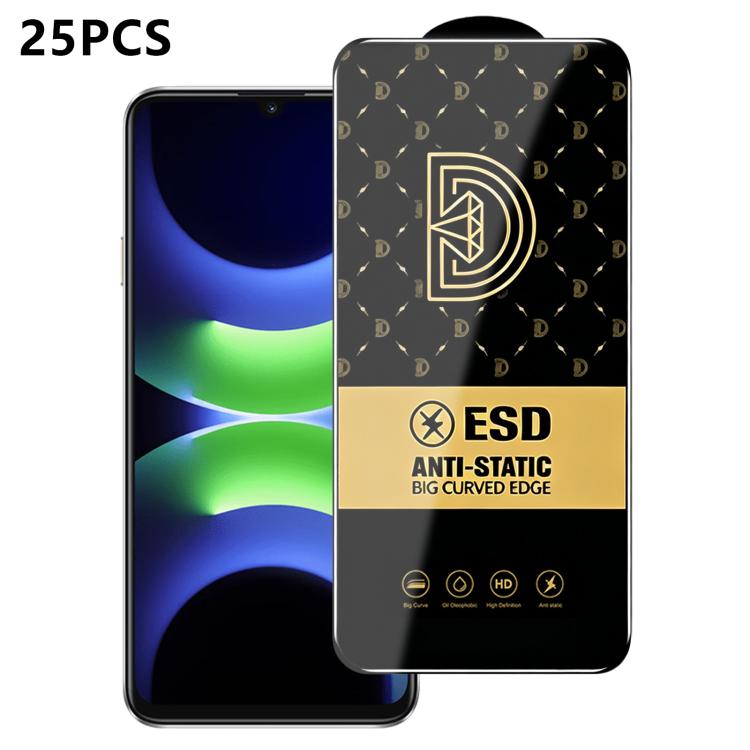 25pcs Royal Diamond Anti-Static Screen-Printed HD Tempered Glass Film