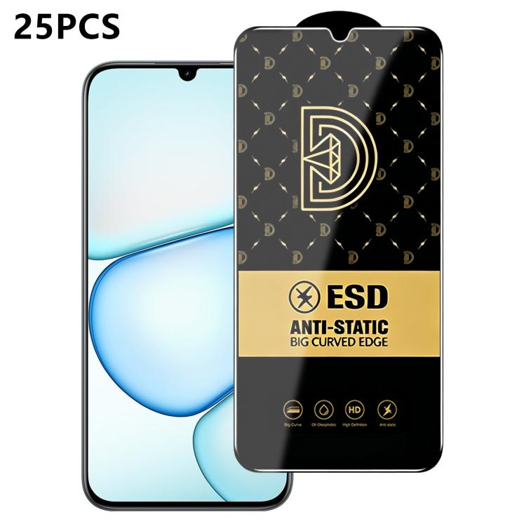 25pcs Royal Diamond Anti-Static Screen-Printed HD Tempered Glass Film