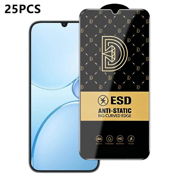 25pcs Royal Diamond Anti-Static Screen-Printed HD Tempered Glass Film