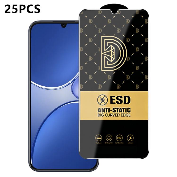 25pcs Royal Diamond Anti-Static Screen-Printed HD Tempered Glass Film