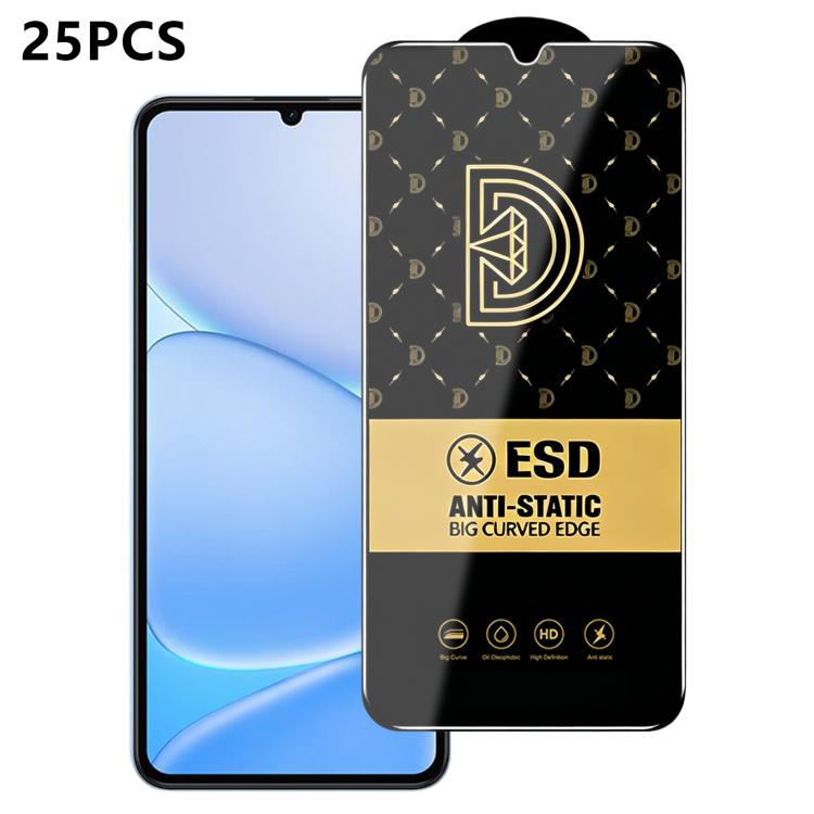 25pcs Royal Diamond Anti-Static Screen-Printed HD Tempered Glass Film