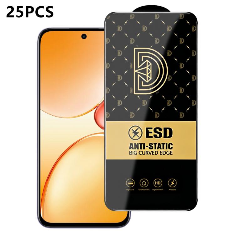 25pcs Royal Diamond Anti-Static Screen-Printed HD Tempered Glass Film