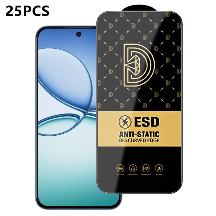 25pcs Royal Diamond Anti-Static Screen-Printed HD Tempered Glass Film