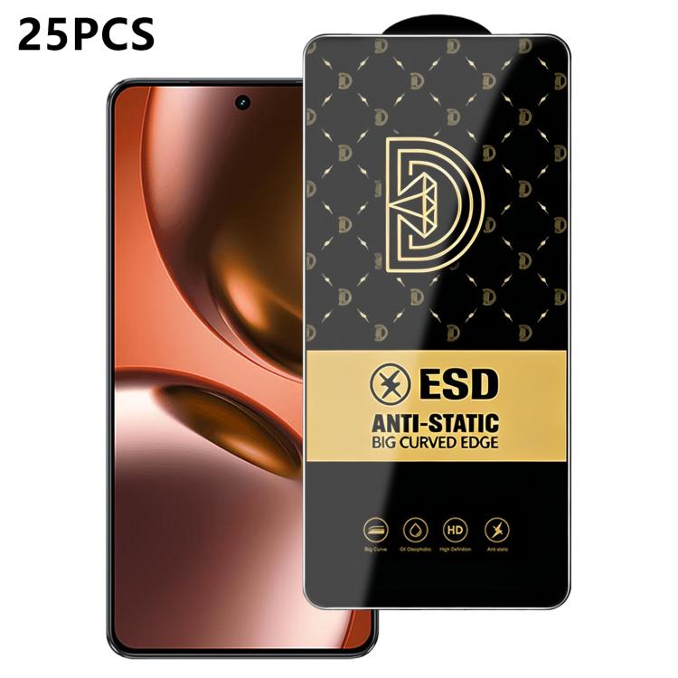 25pcs Royal Diamond Anti-Static Screen-Printed HD Tempered Glass Film