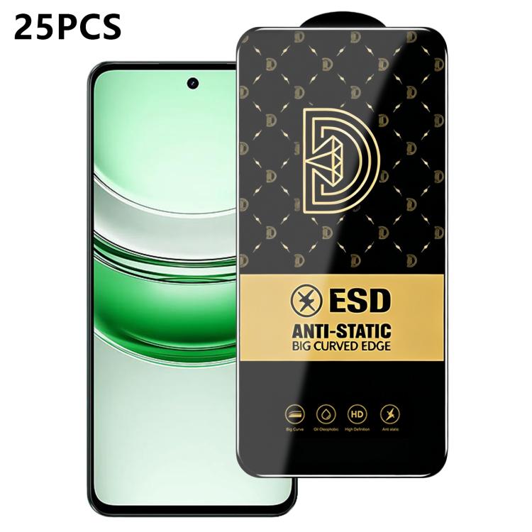 25pcs Royal Diamond Anti-Static Screen-Printed HD Tempered Glass Film