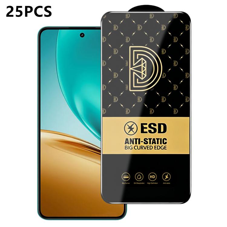 25pcs Royal Diamond Anti-Static Screen-Printed HD Tempered Glass Film