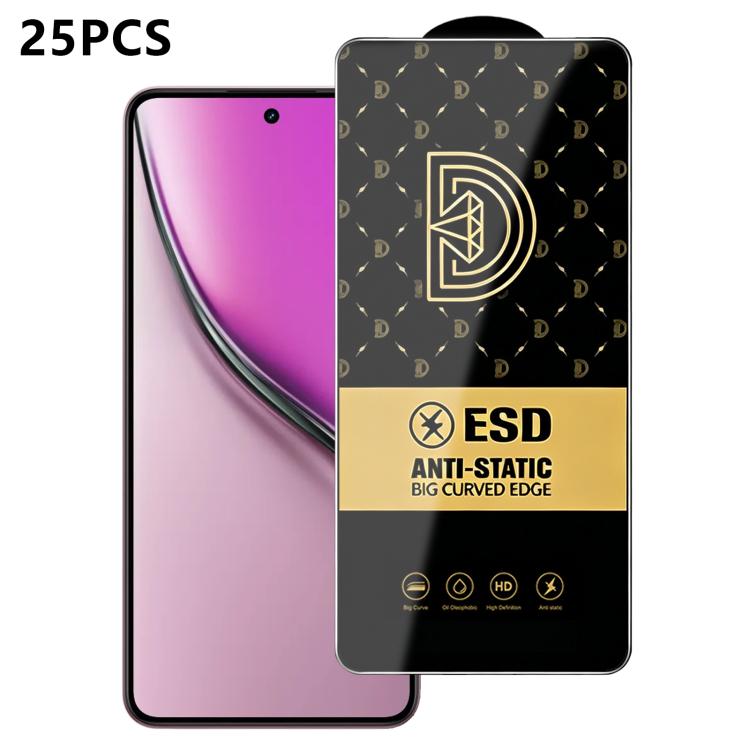 25pcs Royal Diamond Anti-Static Screen-Printed HD Tempered Glass Film