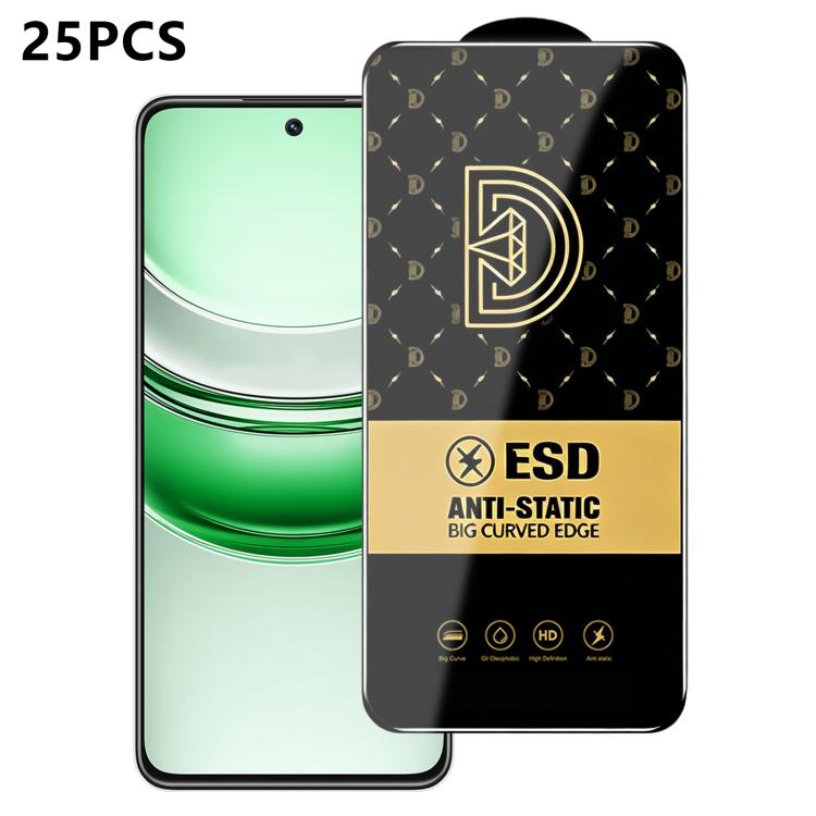 25pcs Royal Diamond Anti-Static Screen-Printed HD Tempered Glass Film