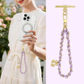 Sweet & Cool Two-Tone Metal-Woven Polyester Phone Chain