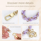 Sweet & Cool Two-Tone Metal-Woven Polyester Phone Chain — view 14