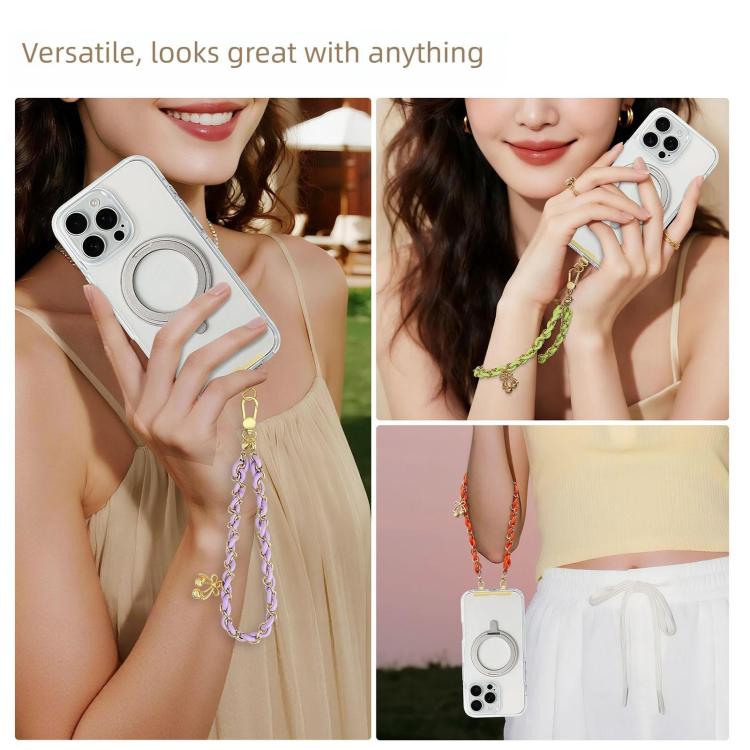 Sweet & Cool Two-Tone Metal-Woven Polyester Phone Chain — view 16