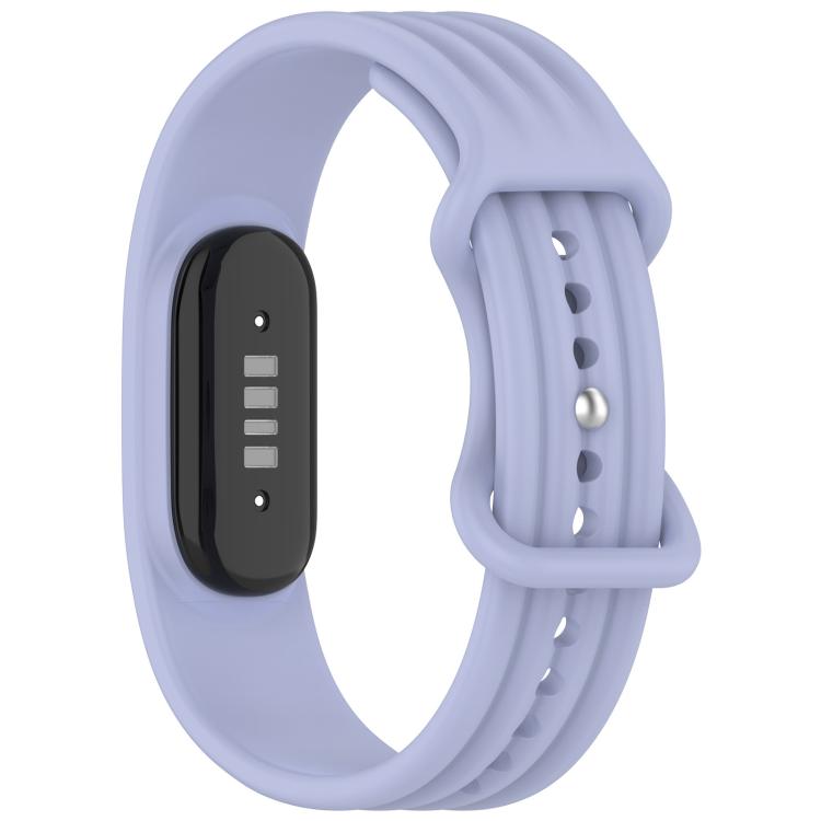 Vertical Texture Butterfly Buckle Solid Color Silicone Watch Band