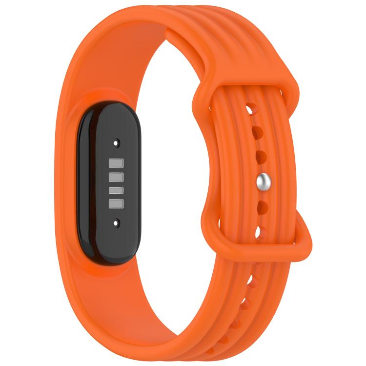 Vertical Texture Butterfly Buckle Solid Color Silicone Watch Band
