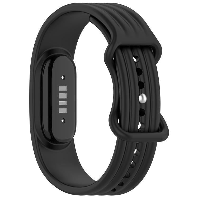 Vertical Texture Butterfly Buckle Solid Color Silicone Watch Band