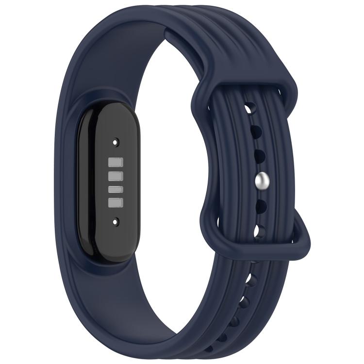 Vertical Texture Butterfly Buckle Solid Color Silicone Watch Band