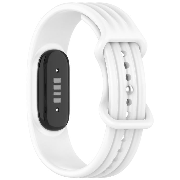 Vertical Texture Butterfly Buckle Solid Color Silicone Watch Band