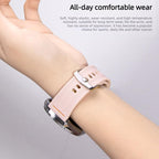 One Line Triple Loop Design Solid Color Silicone Watch Band