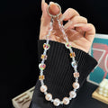 Square Gradient Pearl Minimalist Beaded Chain