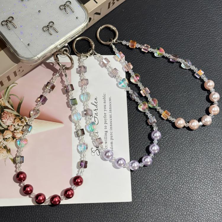 Square Gradient Pearl Minimalist Beaded Chain — view 10