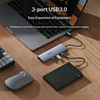 UGREEN CM512-15598 6 in 1 Hub HD Gigabit Ethernet Docking Station with PD 100W Charging Port — view 4