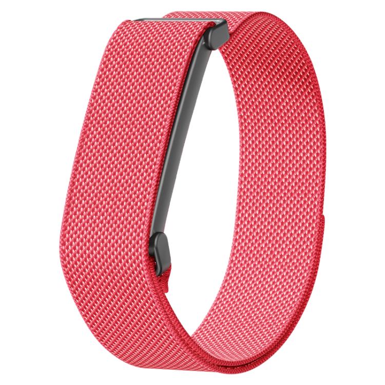 Metal Frame Grid Texture Nylon Hook And Loop Fastener Watch Band