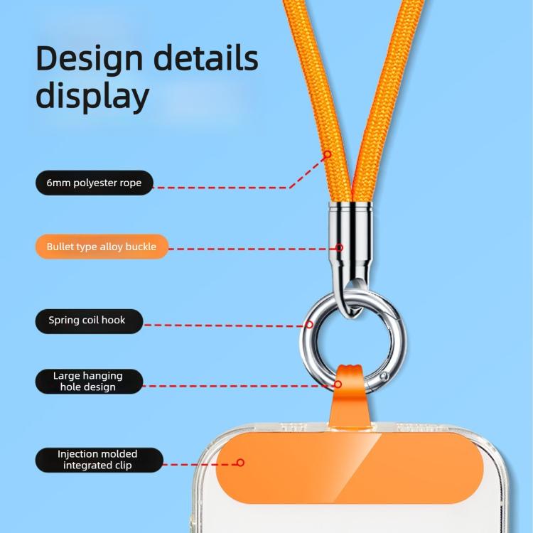 Bullet-Shaped Ring Clip Cell Phone Lanyard — view 35