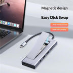2529 Ethernet HD 4K 60Hz PD 100W 9 in 1 USB 3.2 Hub M.2 NVMe SSD Enclosure Docking Station — view 4