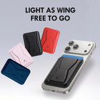LeReach Vaya Series Aero Edition Leather Magnetic Mobile Phone Card Bag Holder