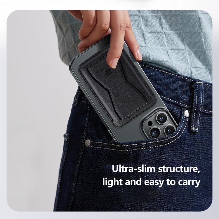 LeReach Vaya Series Aero Edition Leather Magnetic Mobile Phone Card Bag Holder