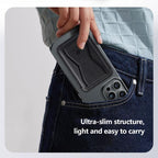 LeReach Vaya Series Aero Edition Leather Magnetic Mobile Phone Card Bag Holder